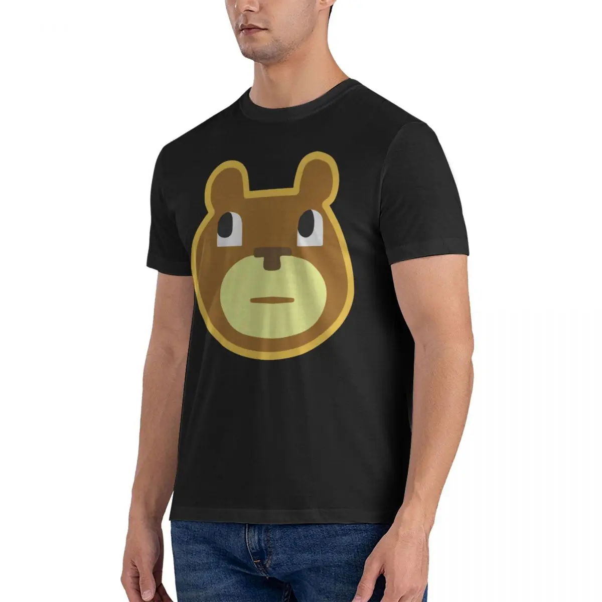 Men's Bear T Shirt Animal Game Crossing Timmy Cotton Clothing Casual Short Sleeve Crewneck Tees Party T-Shirts