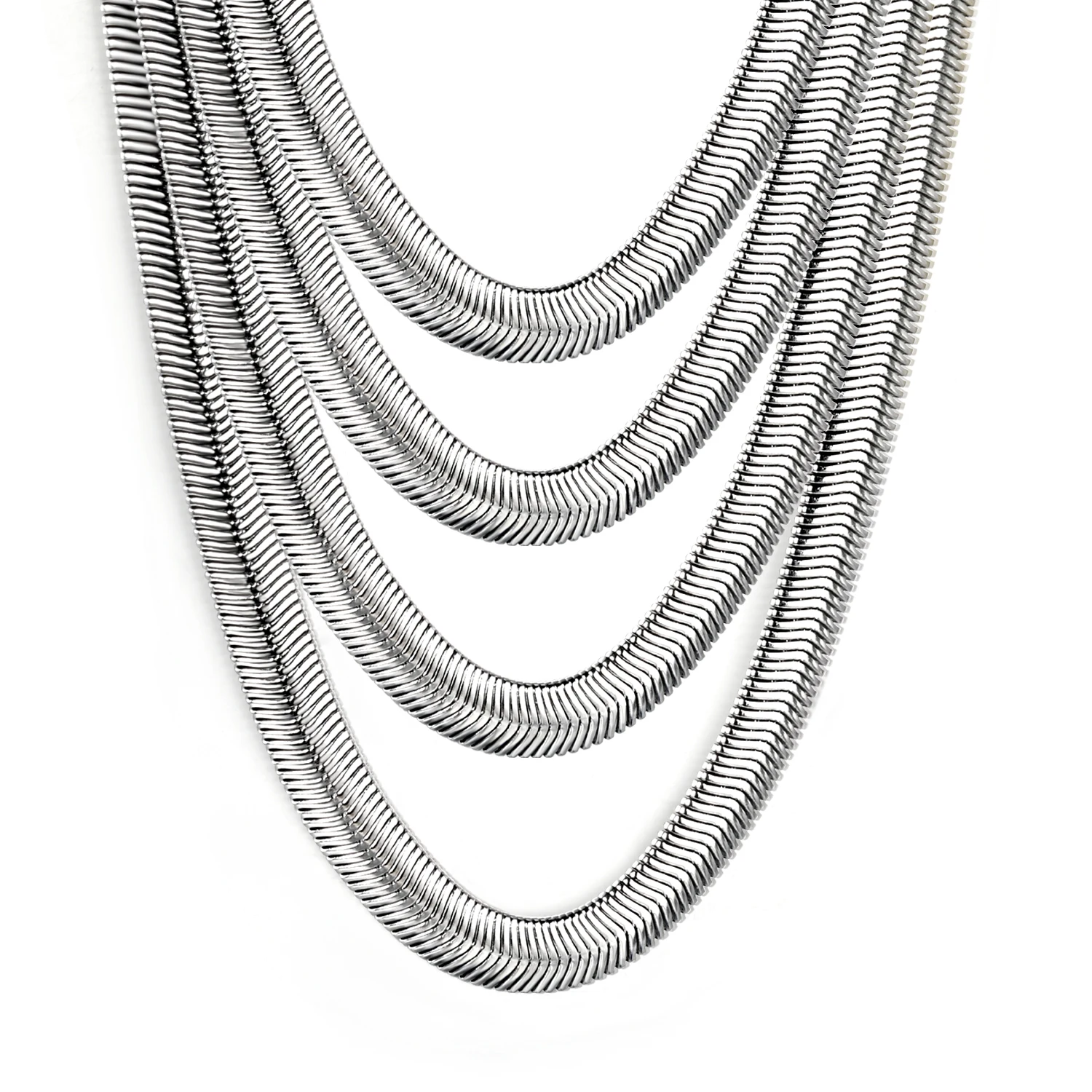 ASONSTEEL 6mm Breite Schlangenkette Halskette Edelstahl Halsband Für Frauen Männer Groß Großhandel Boho DIY Zubehör Unisex Schmuck – Detail 12
