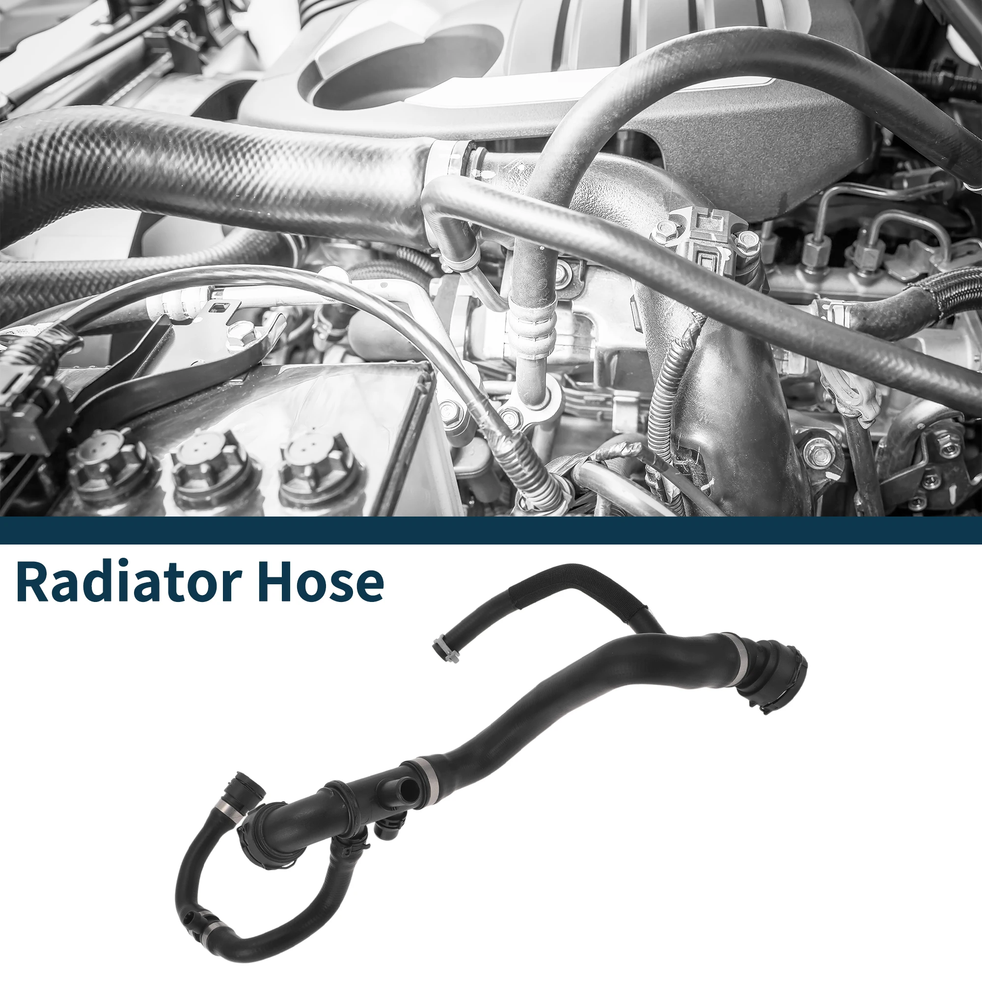 

UXCELL Radiator Hose Heater Hose No.31368642 for Volvo XC60 2015-2017 Black Rubber 1 Pc Warm Air Pipe Good Sealing