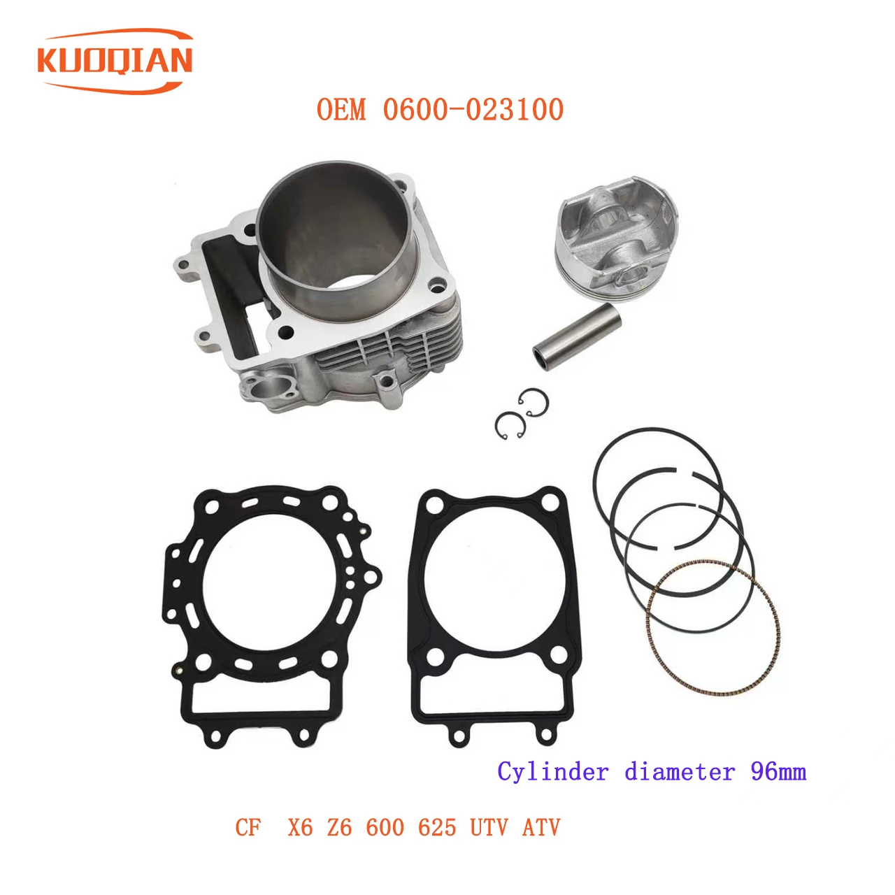 

CF CF600 X6 Cylinder Rebuild Kit For X6 Z6 600 625 UTV ATV Quad Xinyang Applestone 0600-023100 diameter 96MM