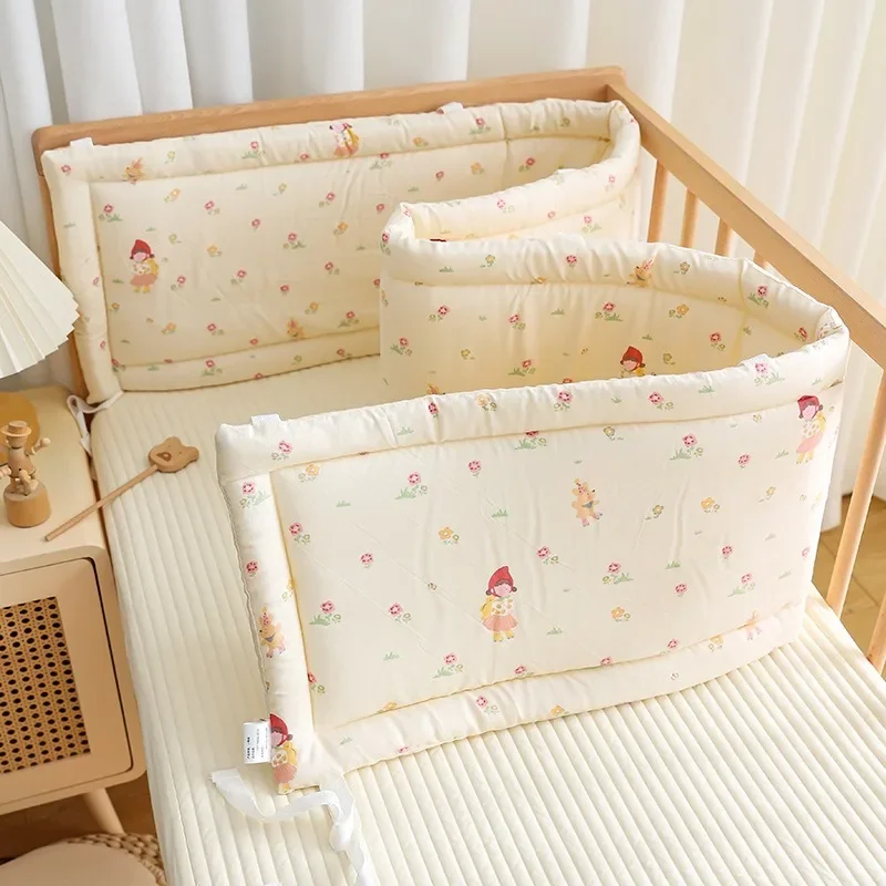 Newborn Crib By Pure Cotton Breathable Anti-collision Cushion Soft Bag, One-piece Crib Is Surrounded By Children's Splicing Bed