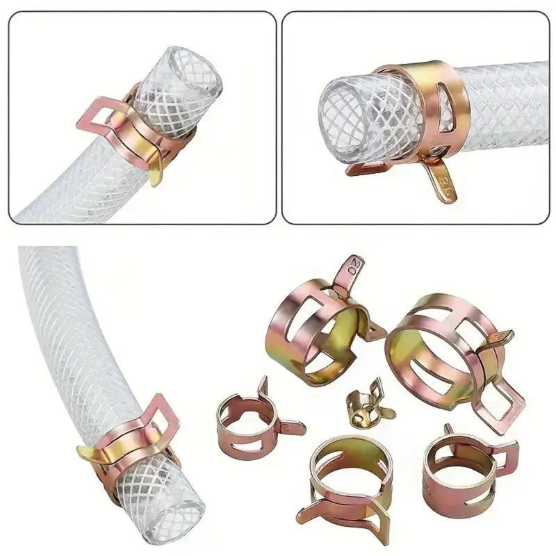 Braçadeiras de tubo de água de combustível de liberação rápida 75pcs 6-10mm, fixadores de mola de tubo de ar de tubo de mangueira