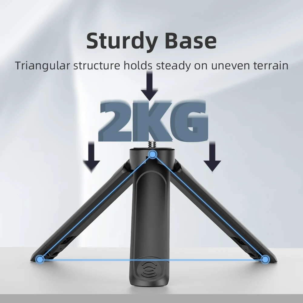 Flymile Mini Extendable Desktop Tripod Foldable Photography Bracket Stand  for Phone Camera Stick 1/4''Screw Ballhead  Accessory