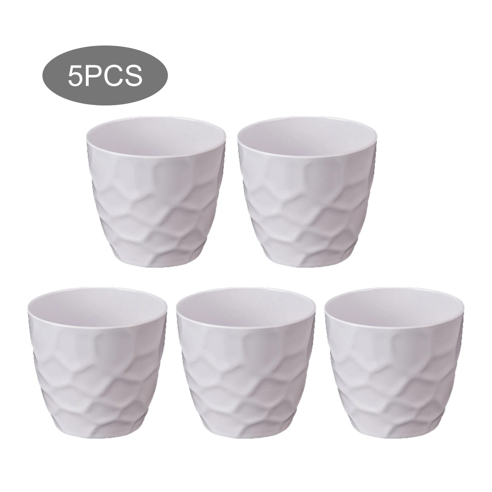 

13.5CM Plant Pots Simple Imitation Ceramic Flower Pot Plastic Plant Pots Pack Of 3/5 For All House Plants, Herbs, Foliage Plant