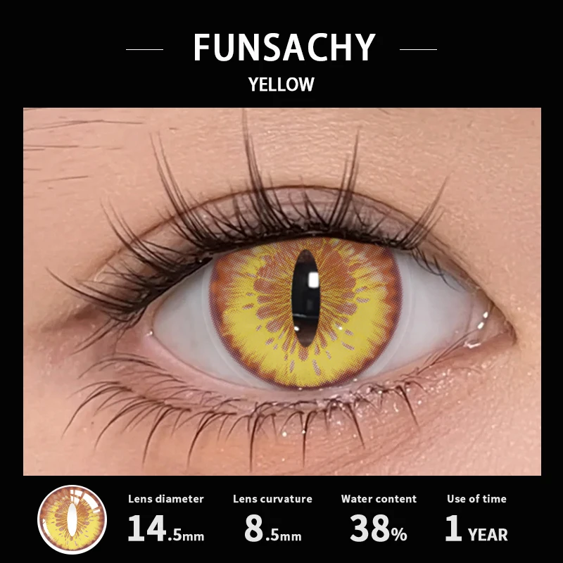 FUNSACHY Cosplay Zwart Wit Contactlenzen voor Ogen 1 Paar Gekleurde Anime Lens Oogmake-up Leerling Halloween Vrouwen mannen Accessoires
