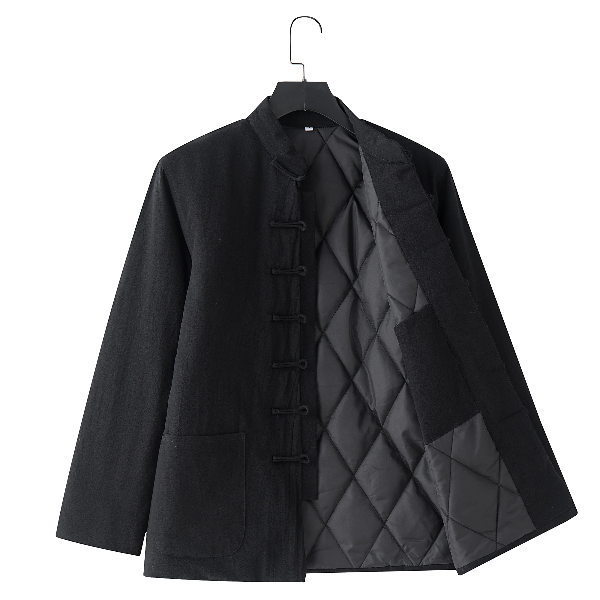 

Зимняя мужская оригинальная хлопковая стеганая куртка, мужской льняной костюм Тан, пальто, мужские теплые парки Hanfu, мужская верхняя одежда среднего возраста, пальто