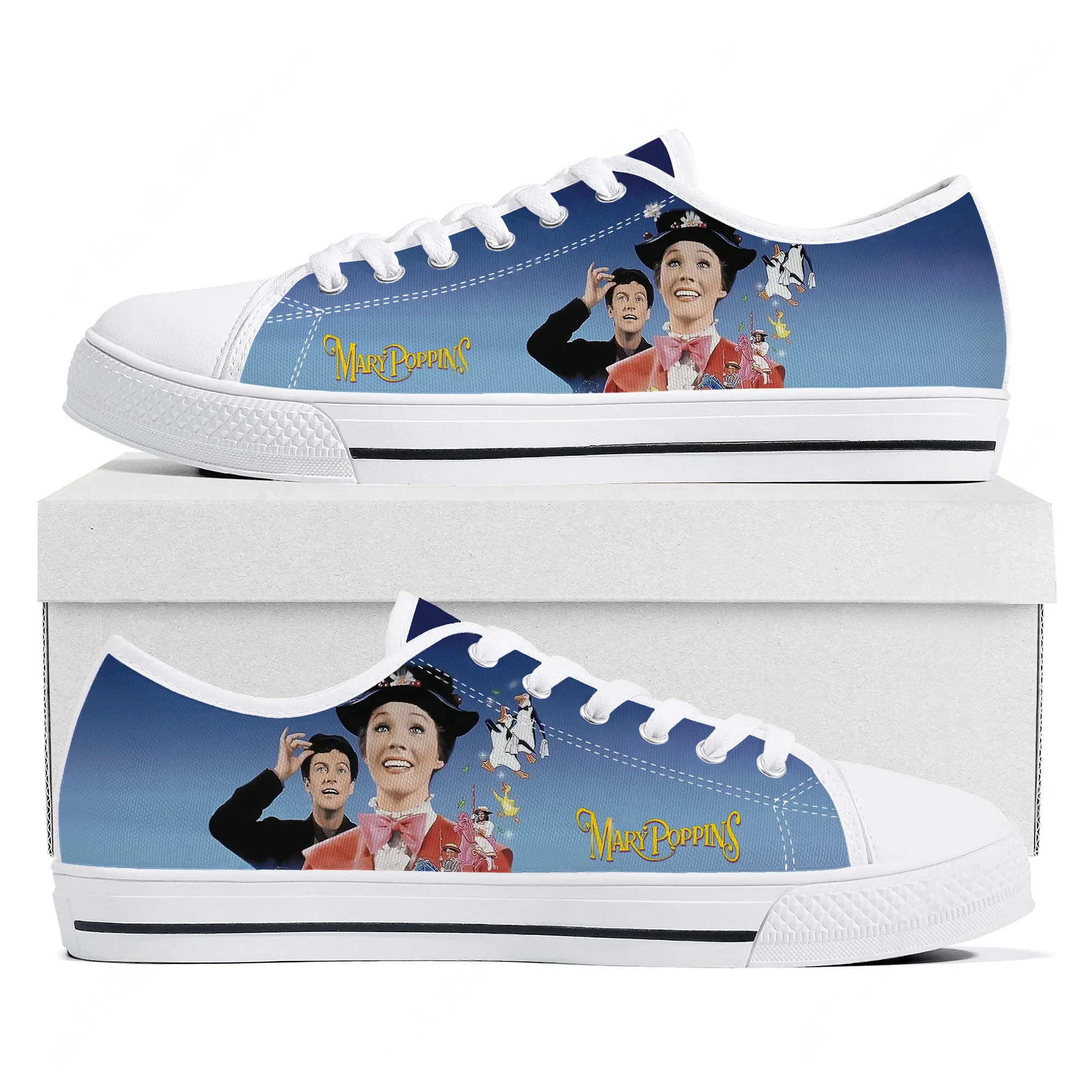 

Кроссовки Mary Poppins Low Top высокого качества для мужчин, женщин и подростков, повседневная обувь из канваса, модные узоры, индивидуальный дизайн.