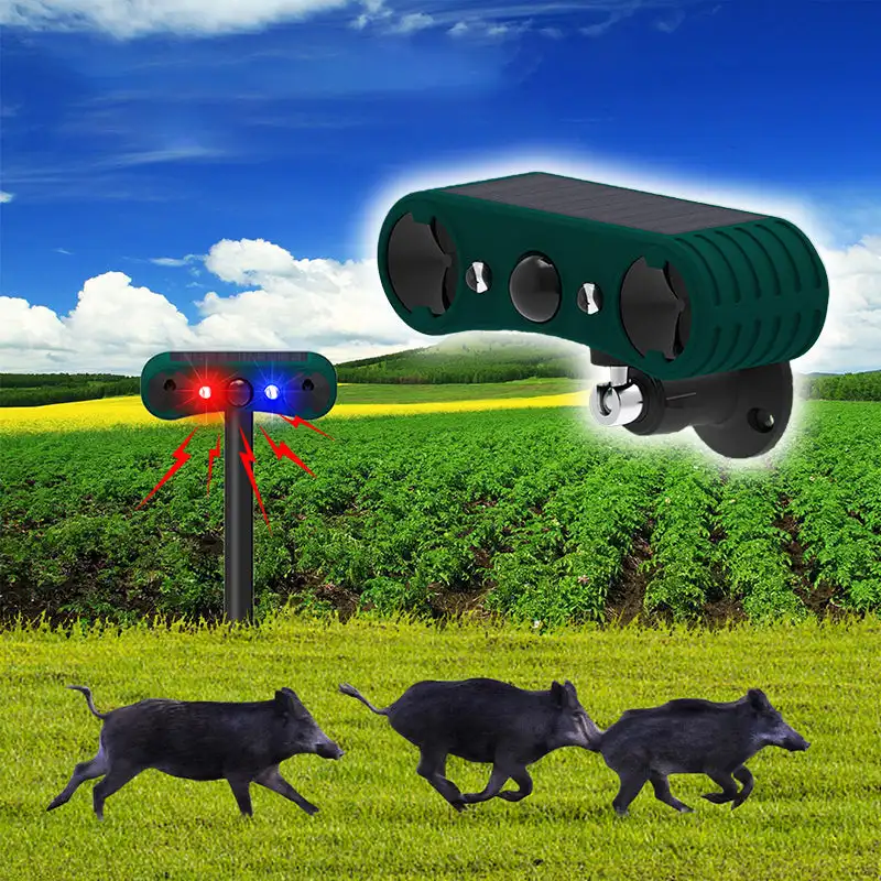 

Solar Motion Sensor Outdoor Alarms for Repelling Outdoor Garden Dog Barking Animal Driver Security Lamp For Farm Yard