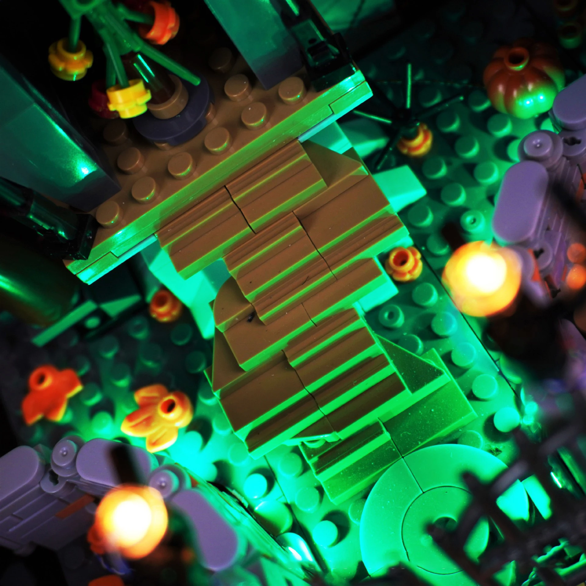 LED Light Kit for 21351 Halloween Skeleton Town Building Blocks DIY Lighting Set (Model Not Included)