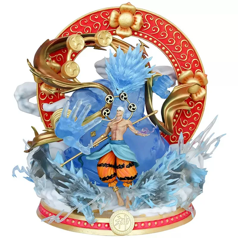 29 см One Piece: Enel - The Thunder God Of Skypiea & Rumble-Rumble Fruit (Goro Goro No Mi) Аниме-фигурка Модель Коллекция статуй