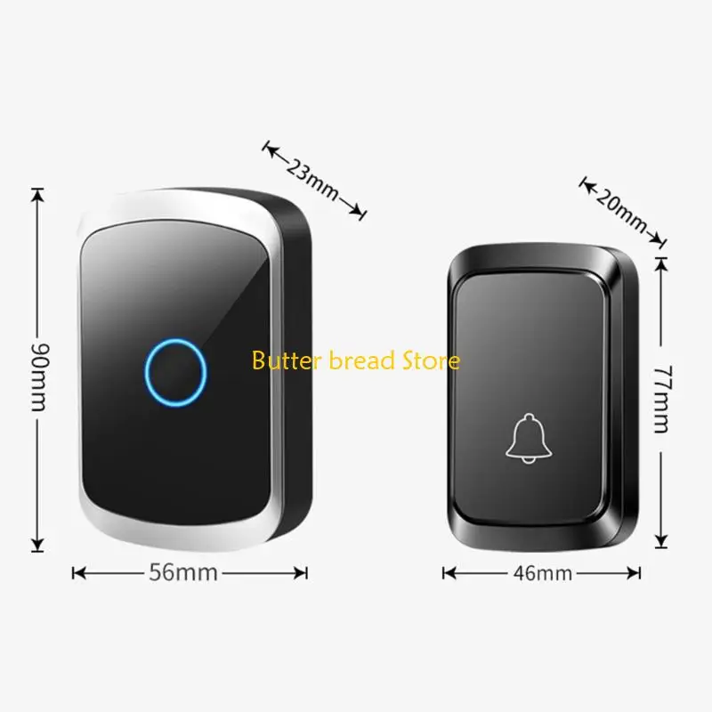 W89C Дверные колокольчики беспроводной дверной звонок Объемные дверные колокольчики для офиса