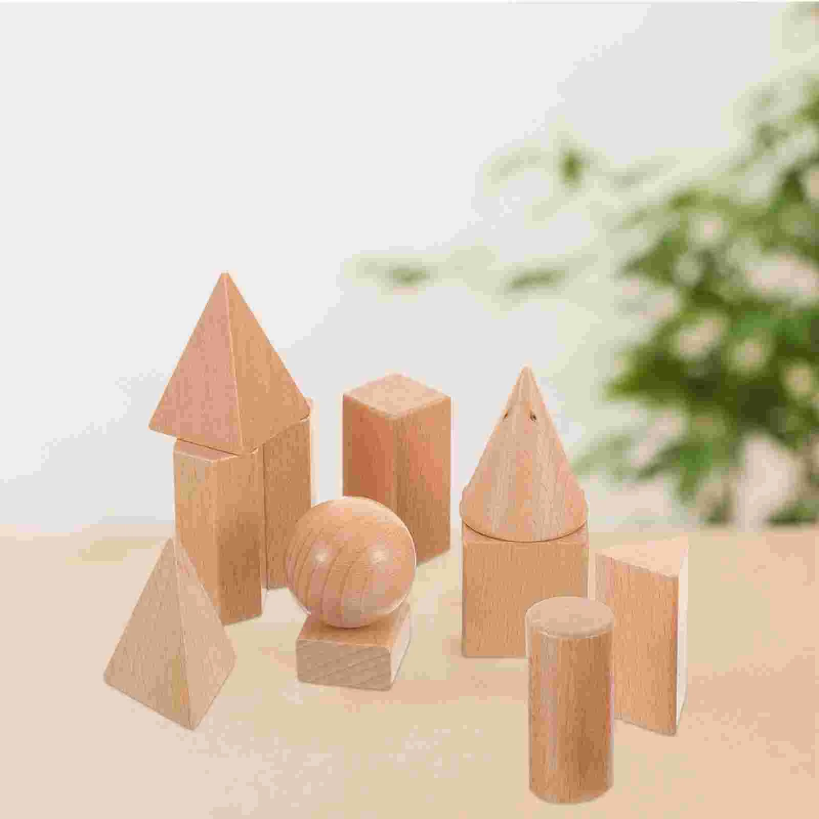 Geometrische Model Bouwstenen Kinderen Speelgoed Miniatuur Huishoudelijk Bijpassend Hout Driedimensionaal Interessant Peuterspeelgoed Grappig