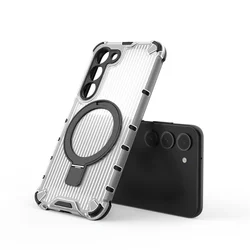 Luxury Magnetic Frosted Phone Case For Samsung A14 A15 A34 A54 A35 A55 A25 Four Corner Shockproof Protective Shell Parts Stand