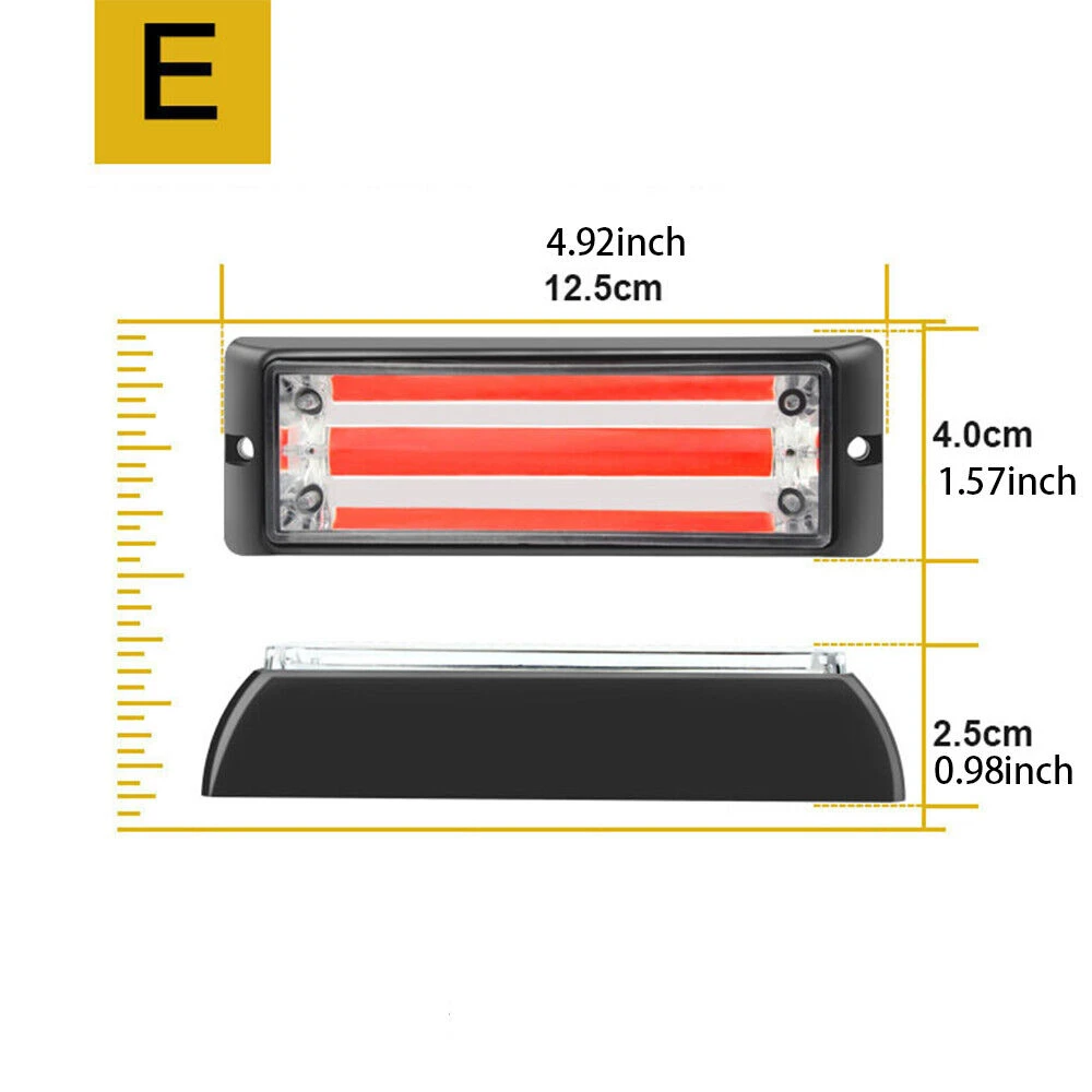 4PCS Strobe Lights Led Lights Auto Cob Led Gazelle Auto Strobe Light Fireman Police Flashing Emergency Warning Lights