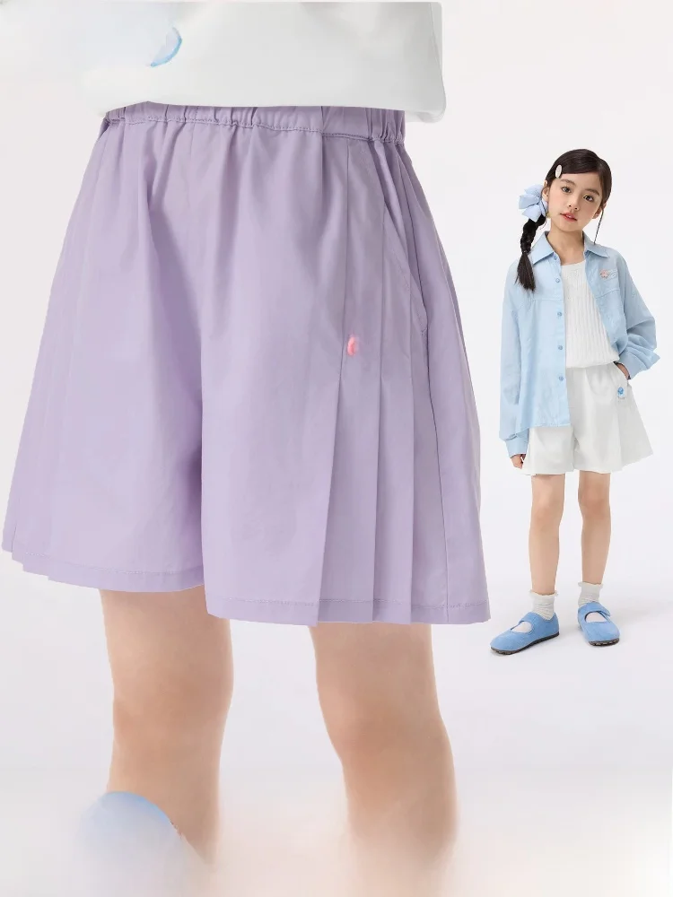 lightweight-comfortable-floral-a-line-shorts-for-girls-inman-children's-clothing-elastic-waist-casual-summer-fashion-kids'-pants