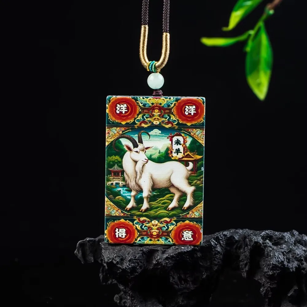Grade A Natural Myanmar Jadeite Sheep Pendant Necklace Fashion Accessories Luxury Designer Talismans Real Jade Gifts for Women