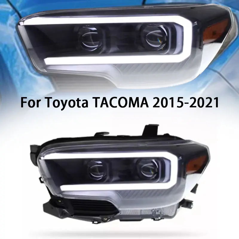 Car Front Headlight For Toyota Tacoma Headlights 2015-2021 Tacoma LED Headlight LED DRL Project Lens Dynamic turn signal