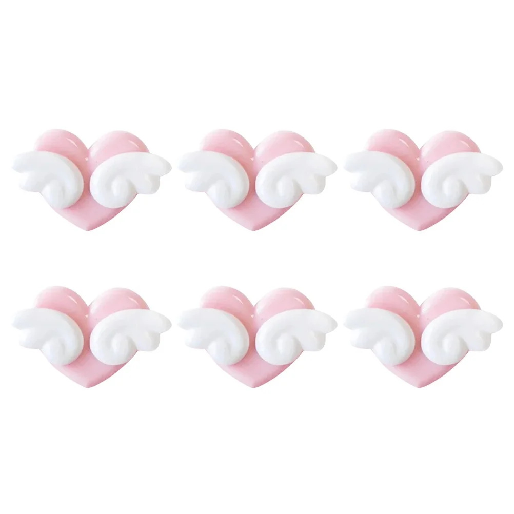 6 supporti per clip a forma di cuore, graffette colorate luminose, resistenti all'acqua, per documenti