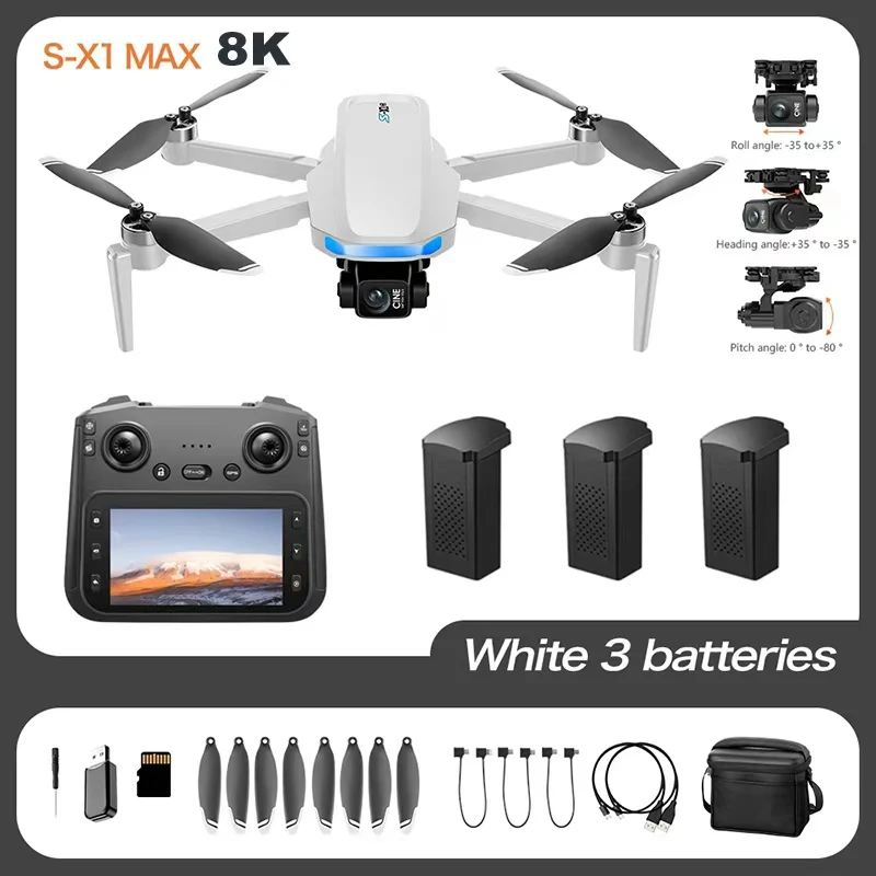 Lenovo S-X1 Drone Luchtfotografie Groothoek Dubbele camera WIFI FPV Professioneel met borstelloze RC Opvouwbare Quadcopter Speelgoed