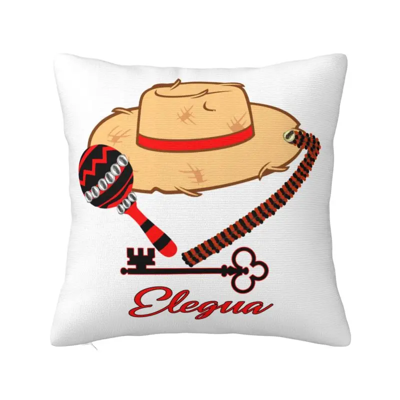 Luxury Elegua Eshu Sombrero Cushion Cover 55x55cm Soft Throw Pillow Case for Car Square Pillowcase Bedroom Decoration