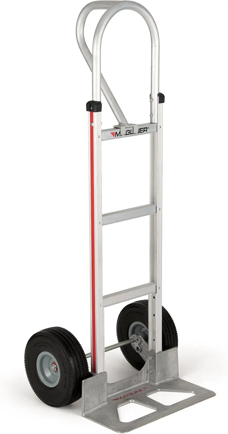 

Aluminum Hand Truck, Vertical Loop Handle, 18" x 7-1/2" Aluminum Diecast Nose Plate, 500 lb Capacity