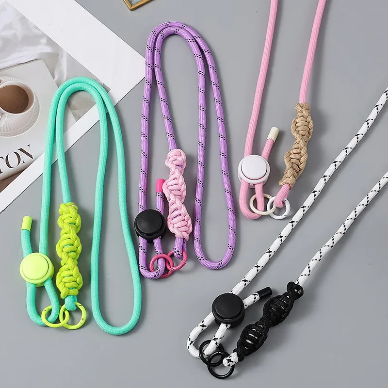 Universal Adjustable Phone Lanyard Crossbody Strap Anti-Loss Outdoor Shoulder Phone Strap Accessory Fashionable 0.8x120cm