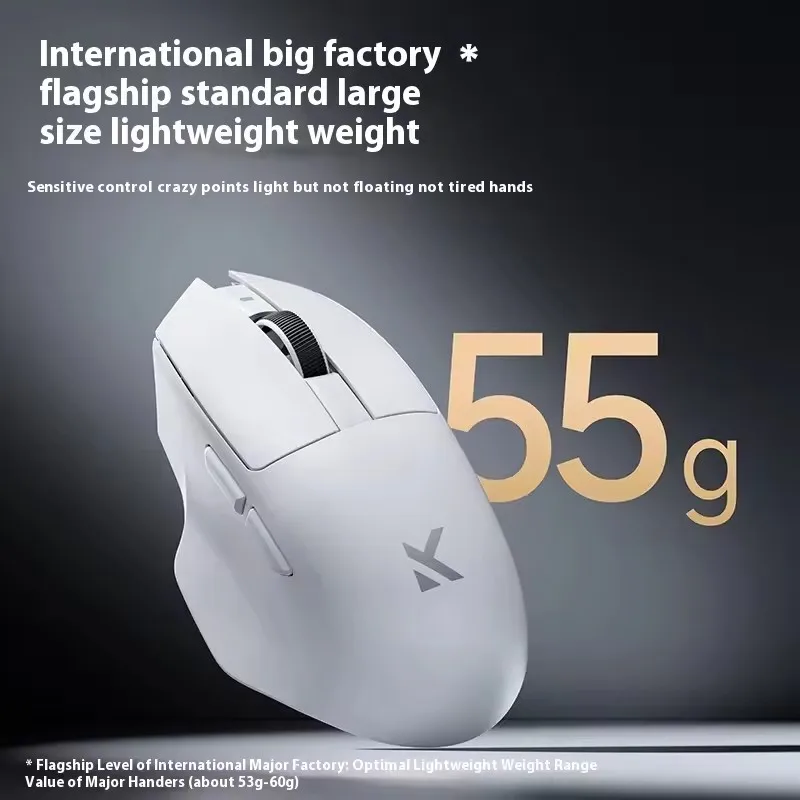 

MCHOSE G7 Pro Max Gaming Mouse Wireless Tri-Mode Ergonomics PAW3311 Game Sensor 55g Lightweight Low Latency Customized 800mAh