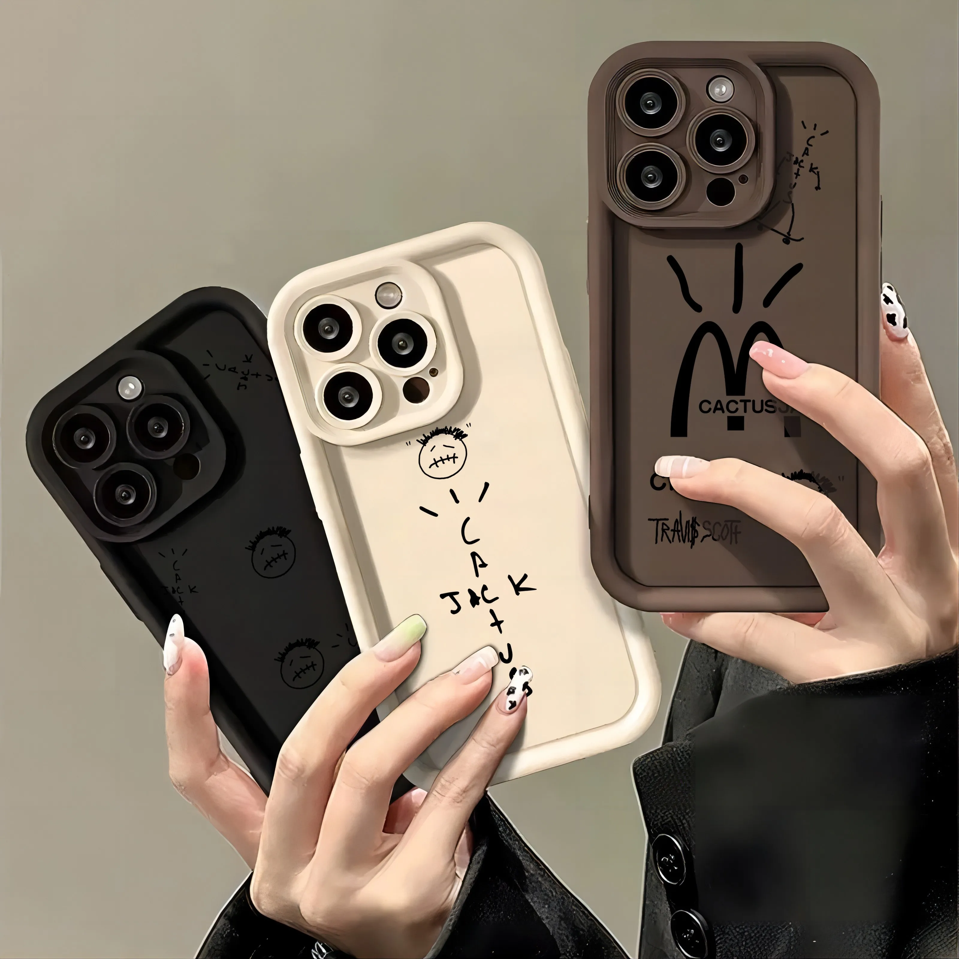 INS Skateboard Cactusjack Travis-Scott Phone Case For OPPO Reno 2 3 4 5 6 7 7Z 8 8T 10 11 Pro Plus 4G 5G Cover With Hand Strap