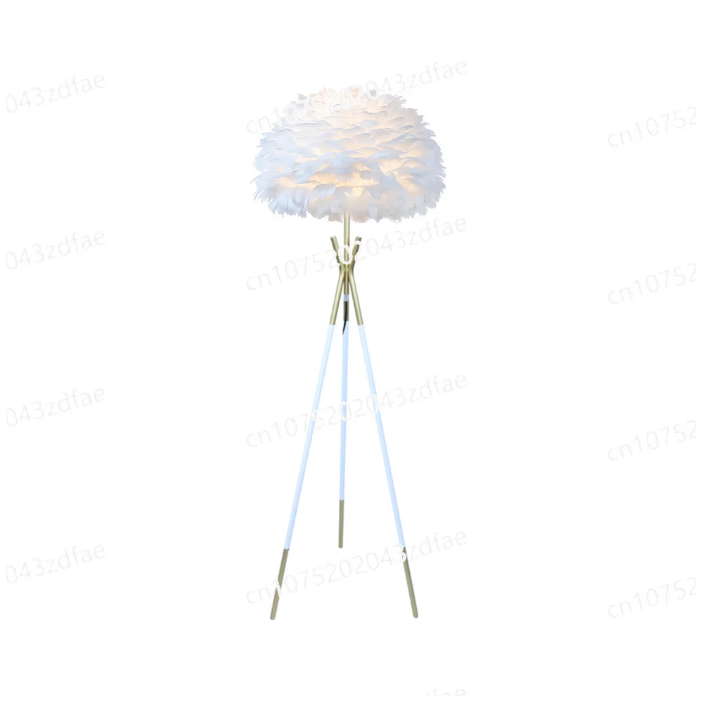 

Goose Feather Floor Lamp Decoration Large Vertical Modern Indoor Living Room Hotel Home LED Floor Lamp