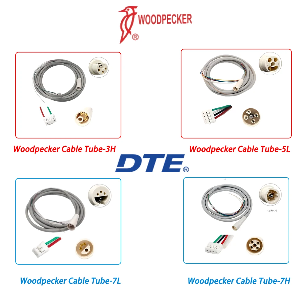 Original Woodpecker DTE Dental Scaler Cable Tube Ultrasonic Scaler Handpiece Cable Compatible EMS NSK SATELEC Dental Accessories