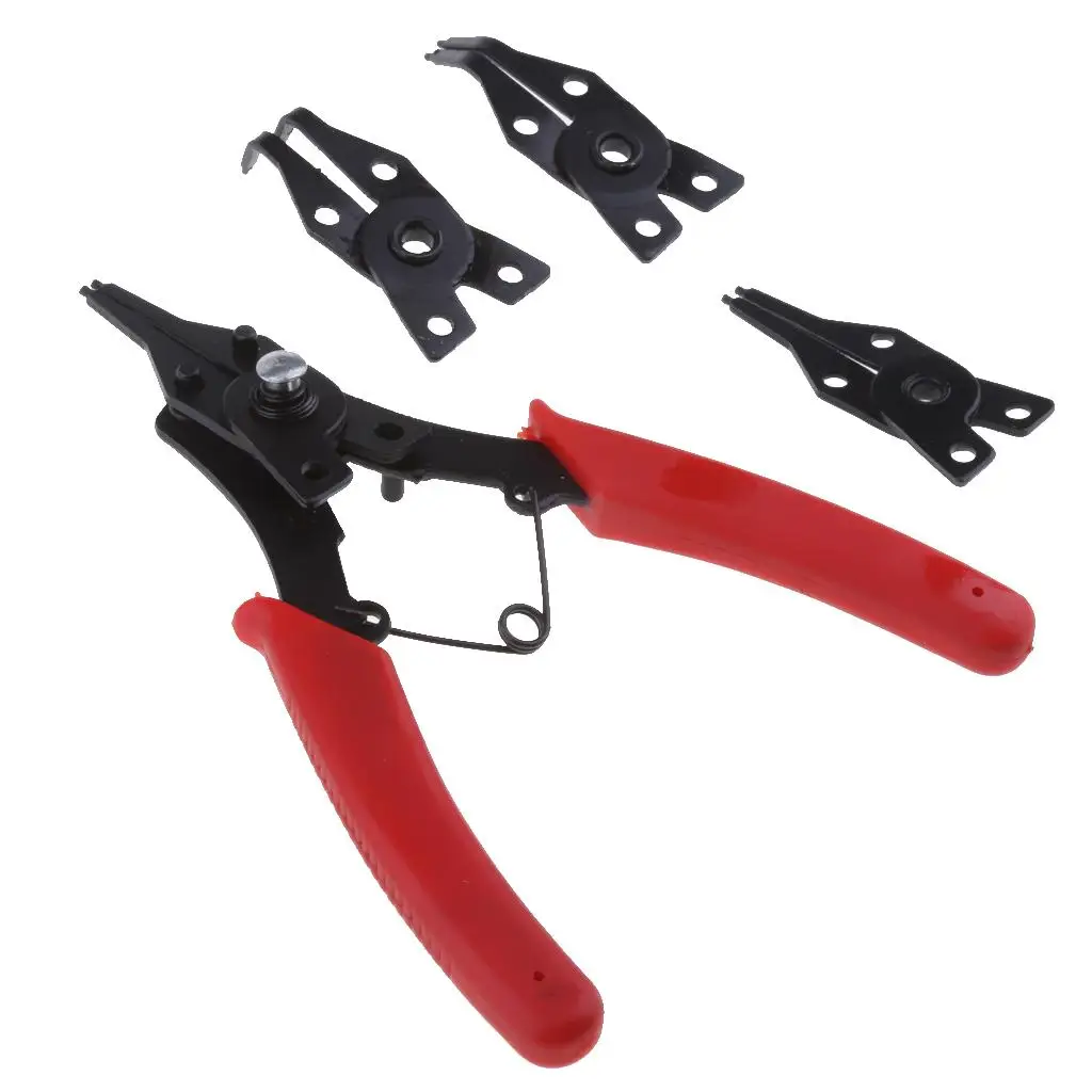 4 In 1 Multifunctional Snap Ring Pliers Internal External Ring Remover Retaining Circlip