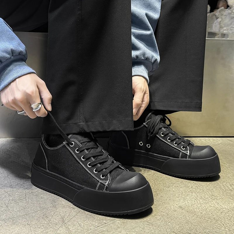 

Men Business Big Head Derby Shoes Black Men Casual Comfortable Versatile Fashion Brand Shoes Outdoor Walking Shoes Men