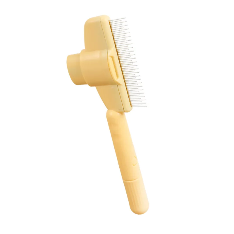 Self Cleaning Slicker Brush Pet Comb One-Click Hair Removal Stainless Steel Needle Grooming Massage Brush Deshedding Floating Ha