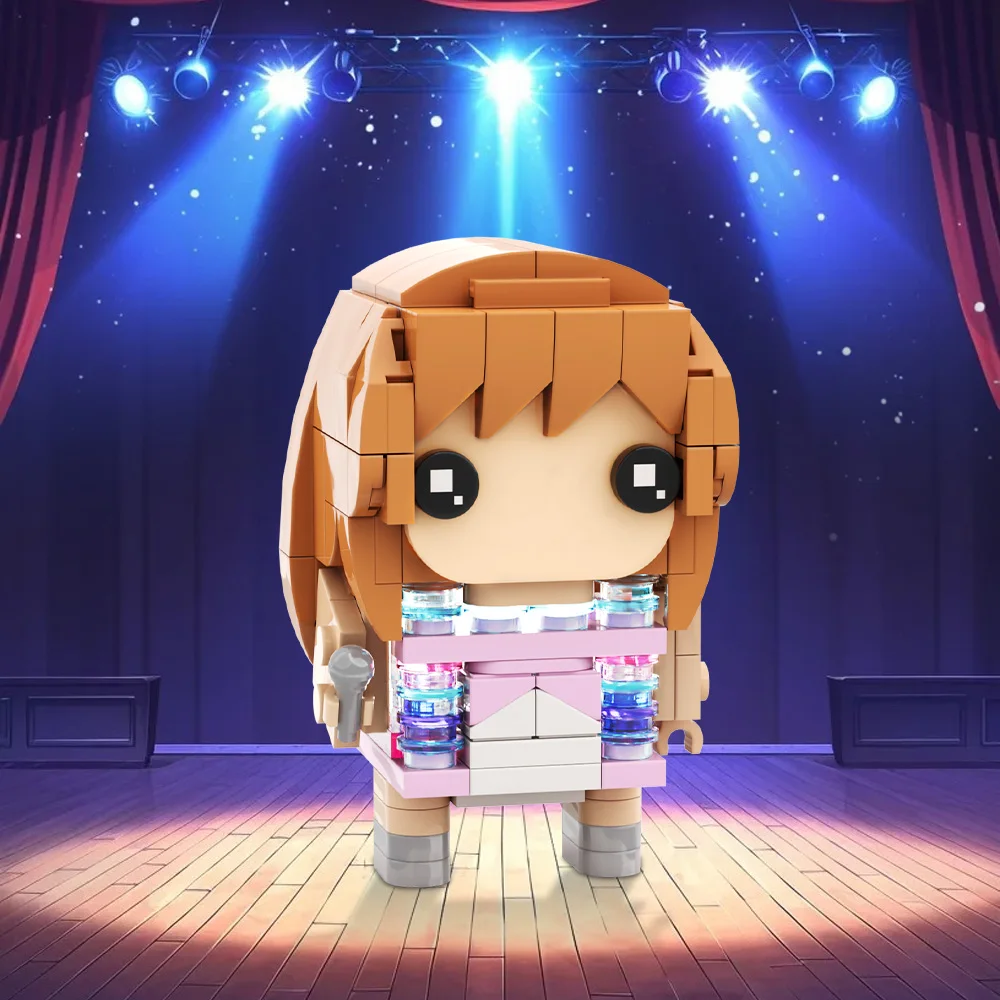 

MOC Singer Stage Building Blocks Set, Concert Scene Modular Model Bricks, Pop Star Doll Compatible DIY Toys Gift for Fans