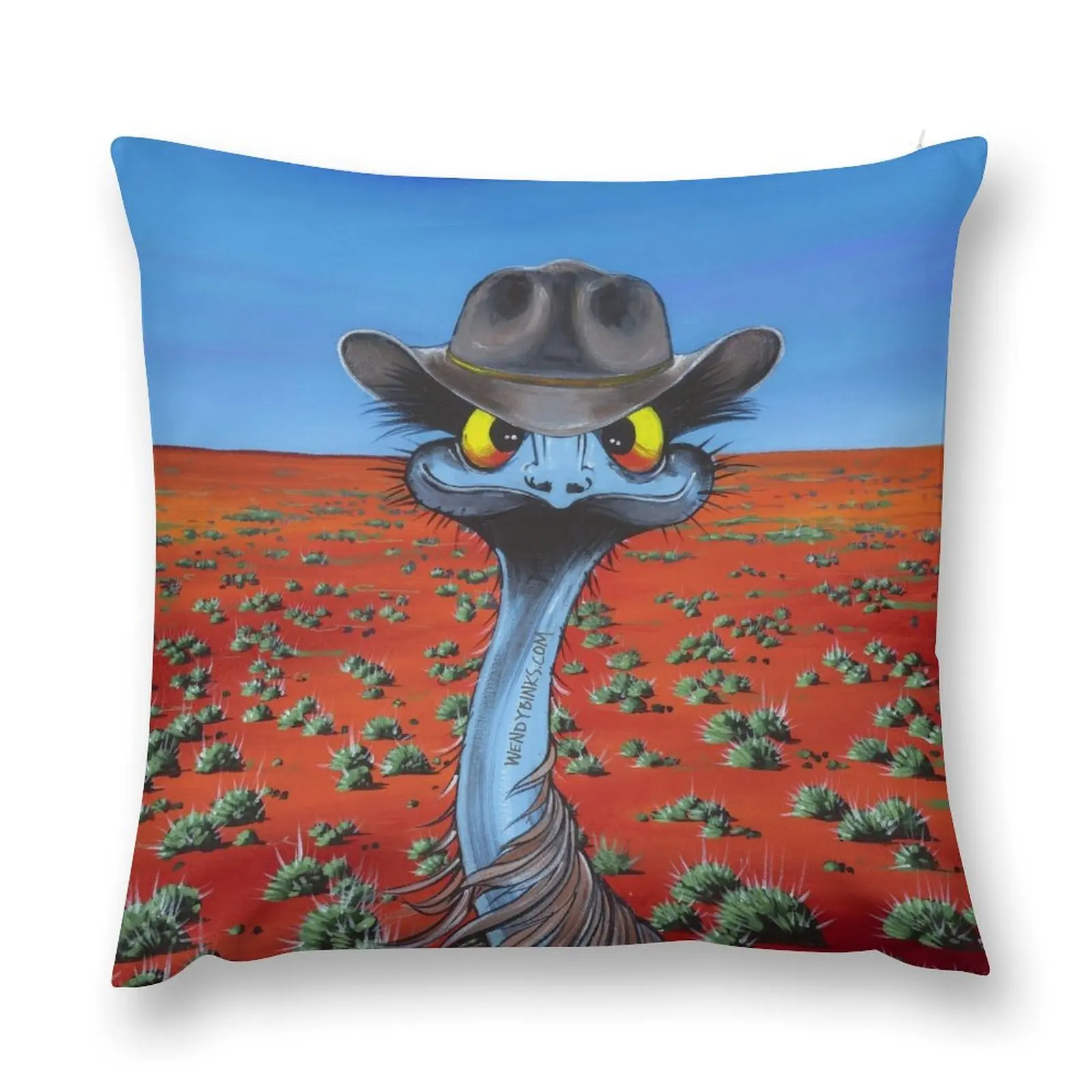 

Emu with Akubra Throw Pillow Cushion Cover For Sofa Pillowcase Ornamental Pillow Cushions Cover pillow