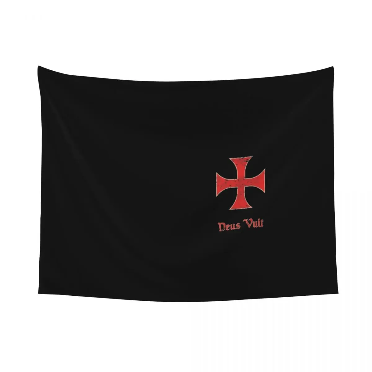 Templar Deus Vult Hippie Tapestry for Living Room Bedding Decoration Knights Cross Tapestries Home Decor