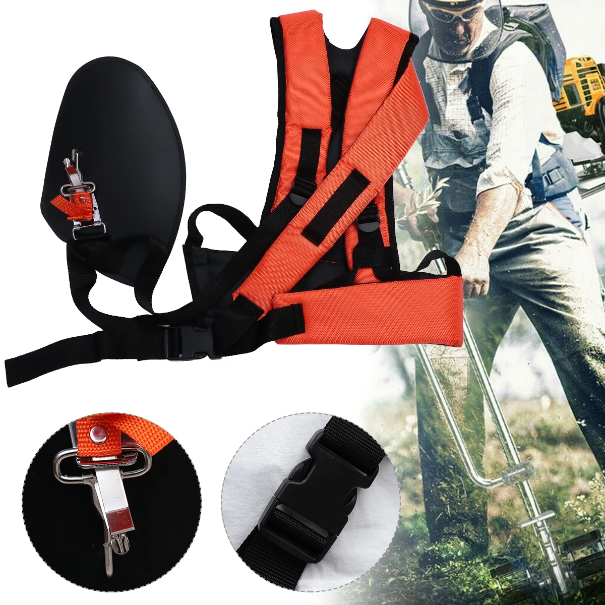 

Lawn Mower Strap Trimmer Padded Belt Pruner While Brush for Liner