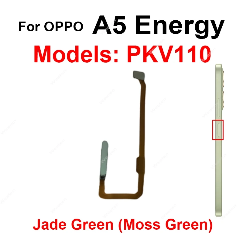 Kabel Flex Czujnika Odcisku Palca, Przycisk Włączania, Taśma Flex Czujnika Dotyku Odcisku Palca, Część Zamienna do OPPO A5 A5s AX5s A5X A5 Energy A5 Pro — zdjęcie produktu 6