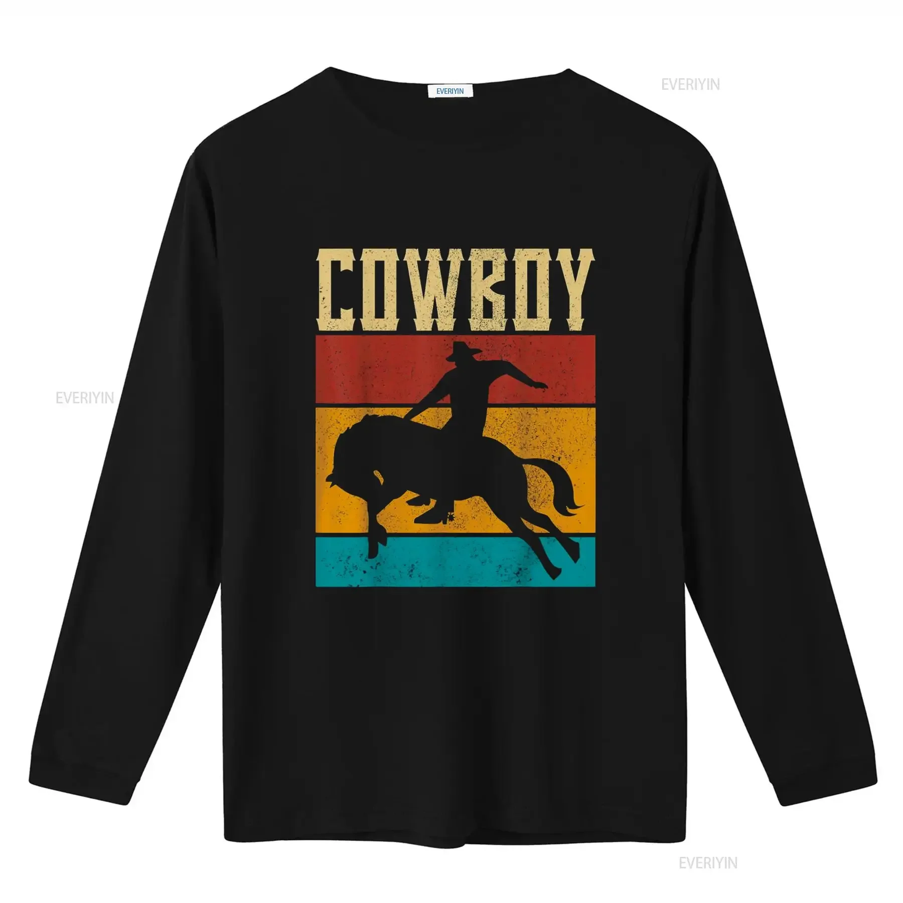 تي شيرت Nashville Country Rodeo Cowboy من Western Outfits، تي شيرت كلاسيكي مغسول برسومات عصرية للارتداء اليومي، مريح وأنيق #3