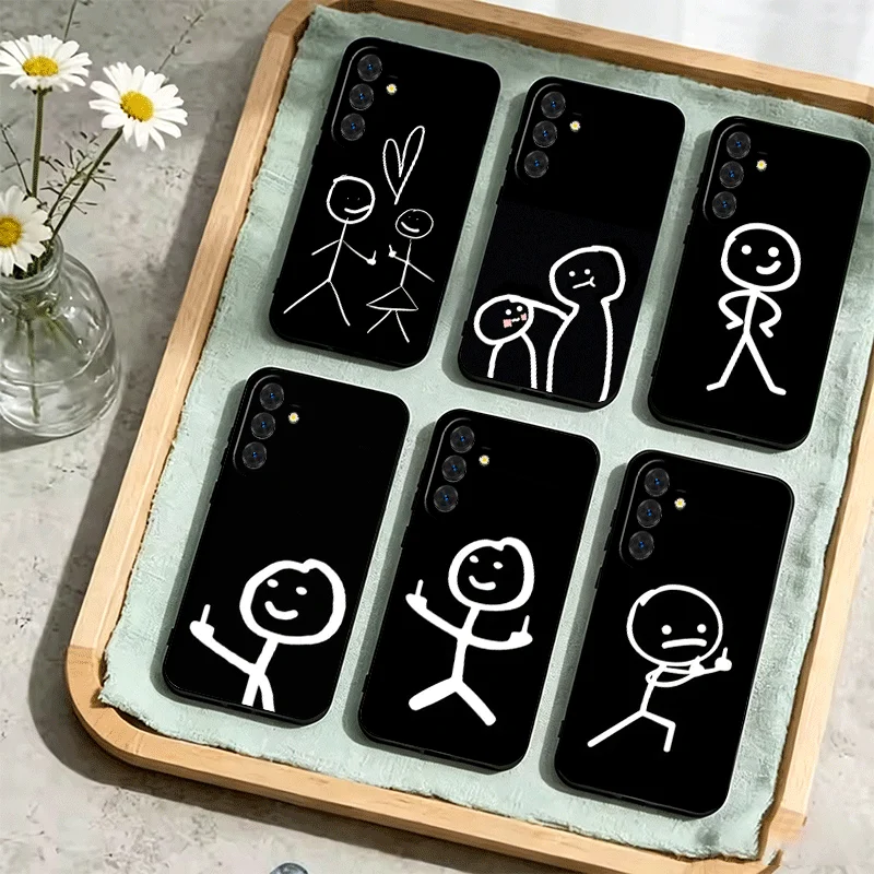 Funny Stickman Matchman Phone Case For Samsung Galaxy A17 A16 A15 A14 A13 A57 A56 A55 A54 A53 A37 A36 A35 A34 A33 A27 A26 A25 A2