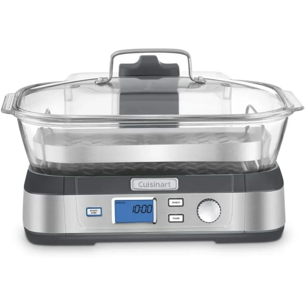 STM-1000 Cook Fresh Digital Glass Steamer, One Size, Stainless Steel