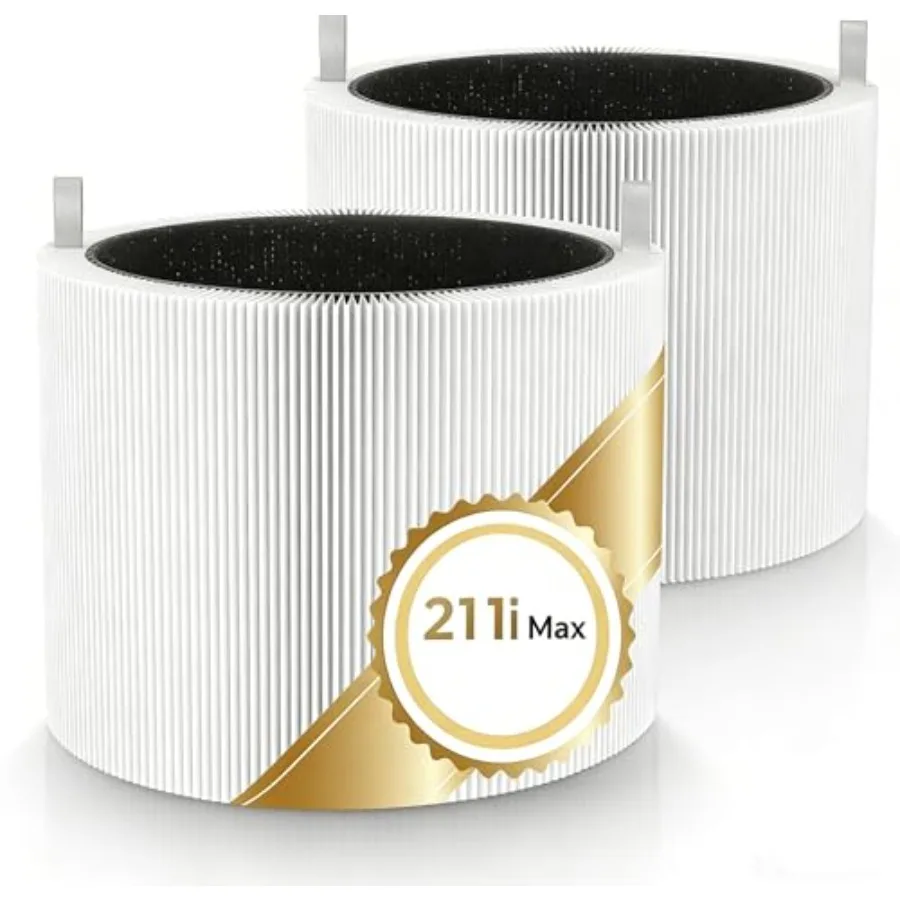 

2-Pack Blue Pure 211i Max Replacement Filter Compatible with Blueair 211i Max Air Purifier, True HEPA and Activated Carbon Repl