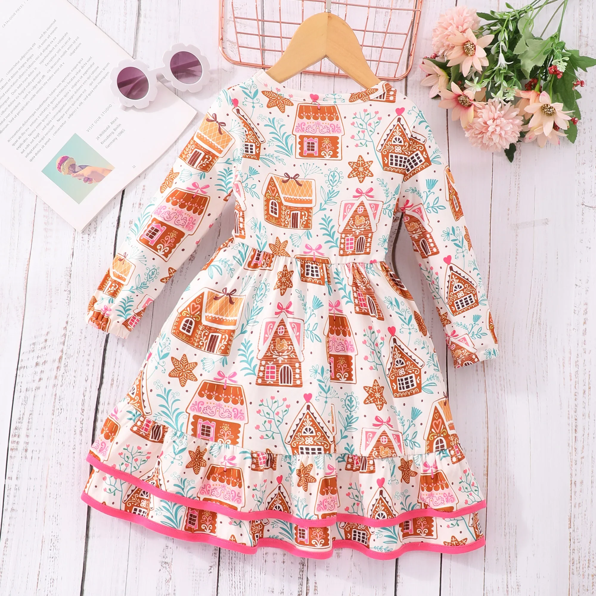 2024 Dress for Kids Girl Clothes 2 3 4 5 6 7 8 Years Old Summer Autumn Long Sleeve Birthday Dress Baby Girls Princess Dresses