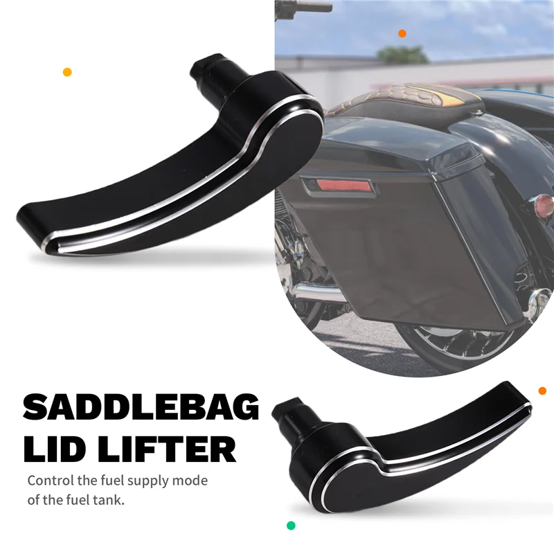 

A33K-Motorcycle Saddlebag Latch Lever Lid Lifter For Touring Road King Electra Street Glide CVO FLHR FLHT 14-2022