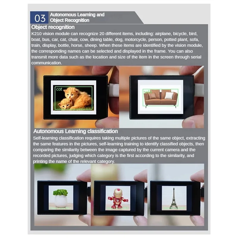 A33T-2X K210 وحدة بصرية Wondermv وحدة التعرف على الرؤية كاميرا ذكية لوحة تطوير بيثون قابلة للبرمجة B