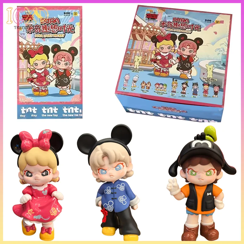 

Подлинная Dora Disney Mickey Fun Time слепая коробка милая Dora Loves Mickey Mystery Box игрушечный декор комнаты орнамент модель Коллекционный подарок