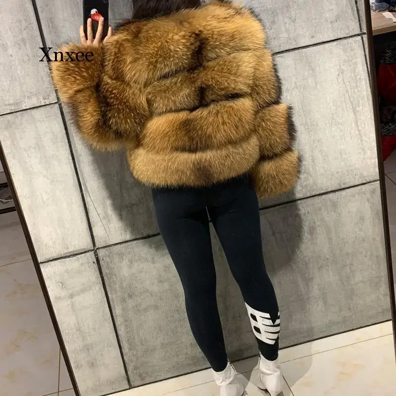 Winter Thick Warm Soft Faux Fur Coat Women Long Sleeve Crop Jacket Coat Female Brown Cropped Faux Fur Coat Casual 2021 New