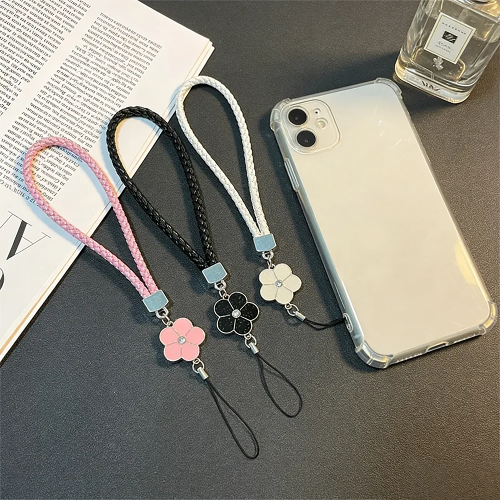 

1 шт. ремешок для телефона с маленьким цветочным узором, регулируемый разноцветный шнурок для USB-карт, брелоков и универсальных аксессуаров для телефонов