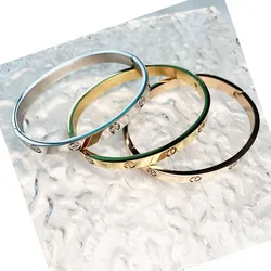 2024 Cross Design Bracelet&Bangle Gold Color Waterproof Stainless Steel Luxury Brand Bangles for Women Gift Drop Shipping