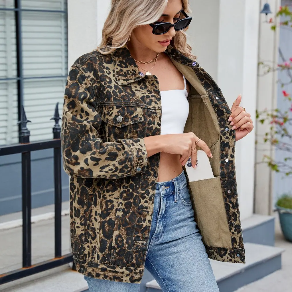 Women's Slim Fit Retro Classic Denim Jacket Loose Style for All-Match